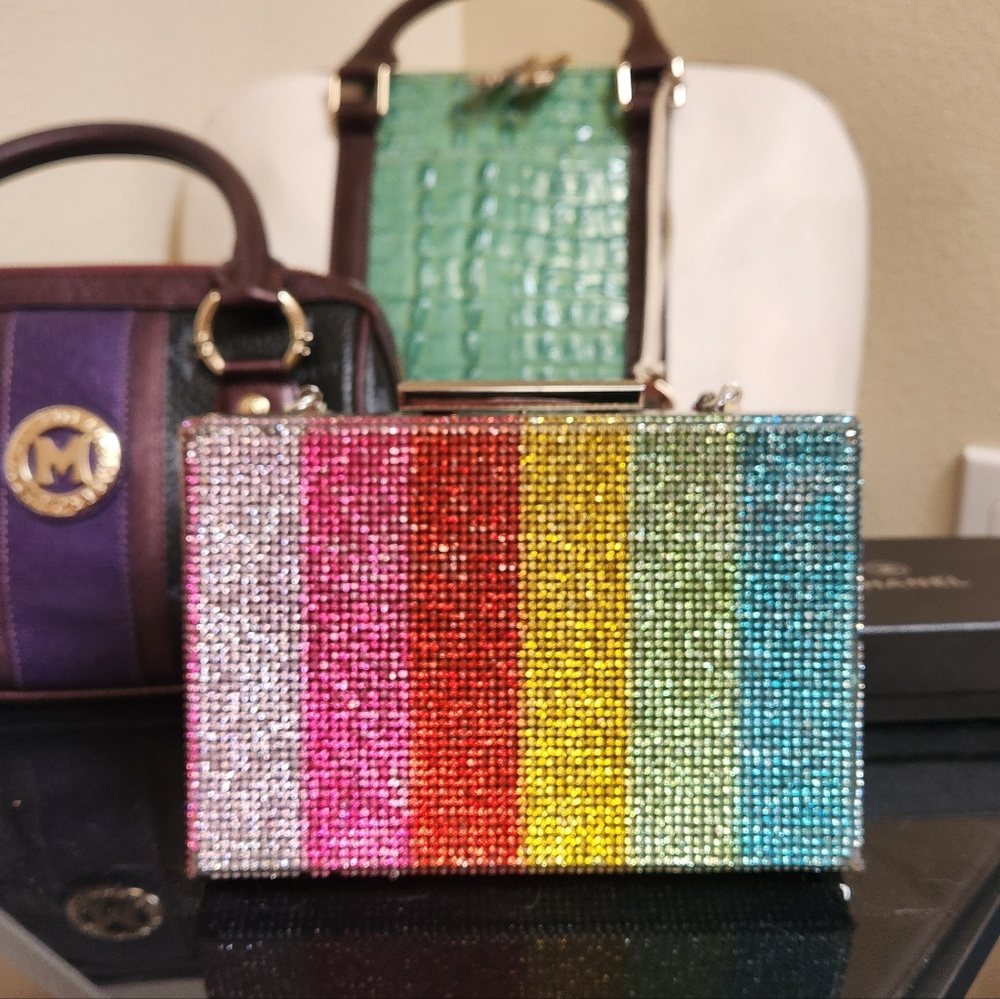Zara Jeweled Metal Crossbody
